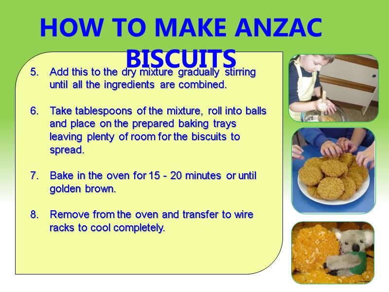 Add this to the dry mixture gradually stirring until all the ingredients are combined.